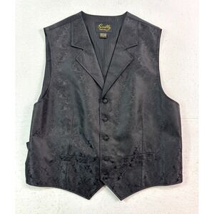 Scully Large Vest Waistcoat Satin Paisley Western Reenactment Formal Evening